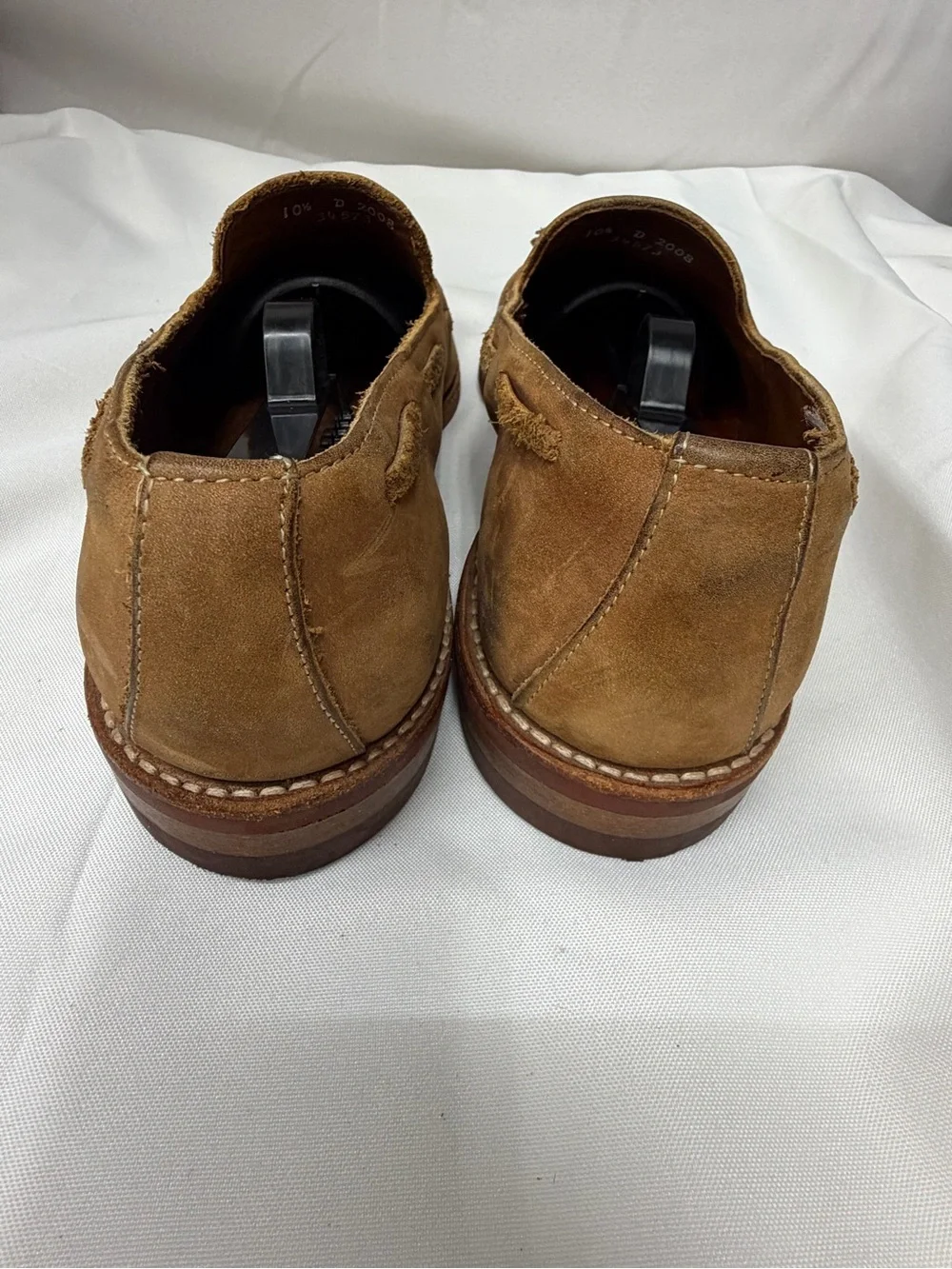 Allen Edmonds Tan Suede Tassel Oxfords